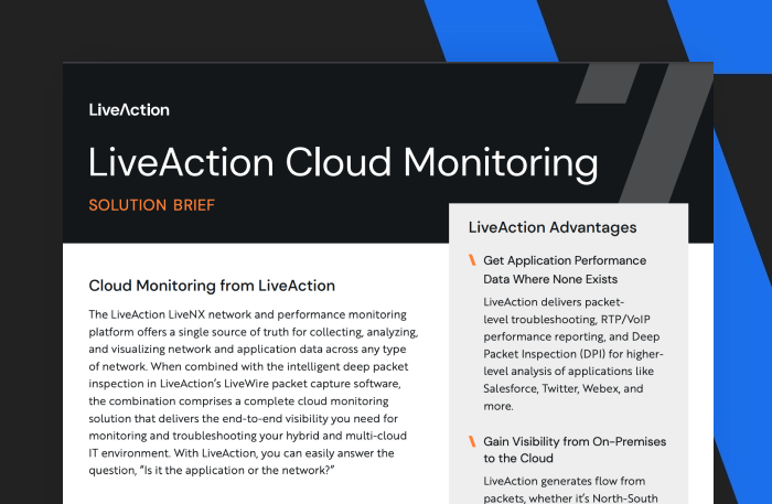 LiveAction Cloud Monitoring Solution Brief